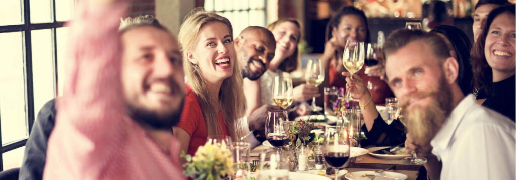 A group hosting an event at Cafe Hollywood